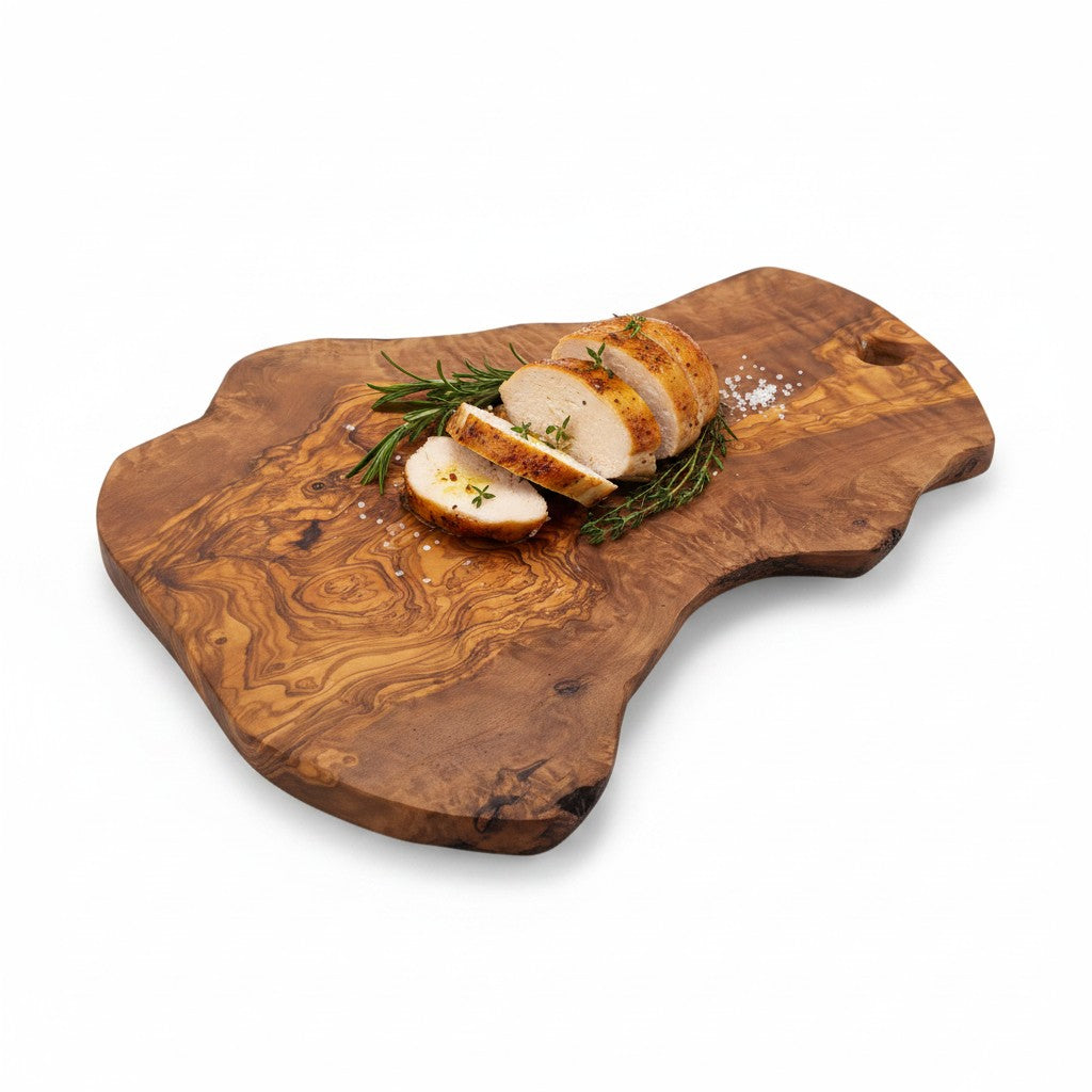 Handmade Olive Wood Freeform Charcuterie Board