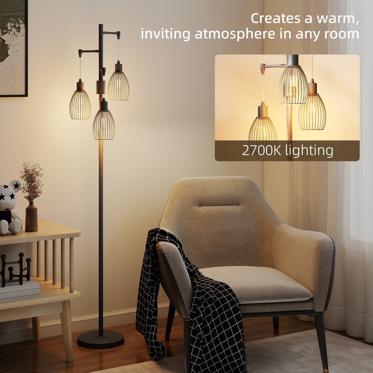 Industrial Floor Lamp - Black