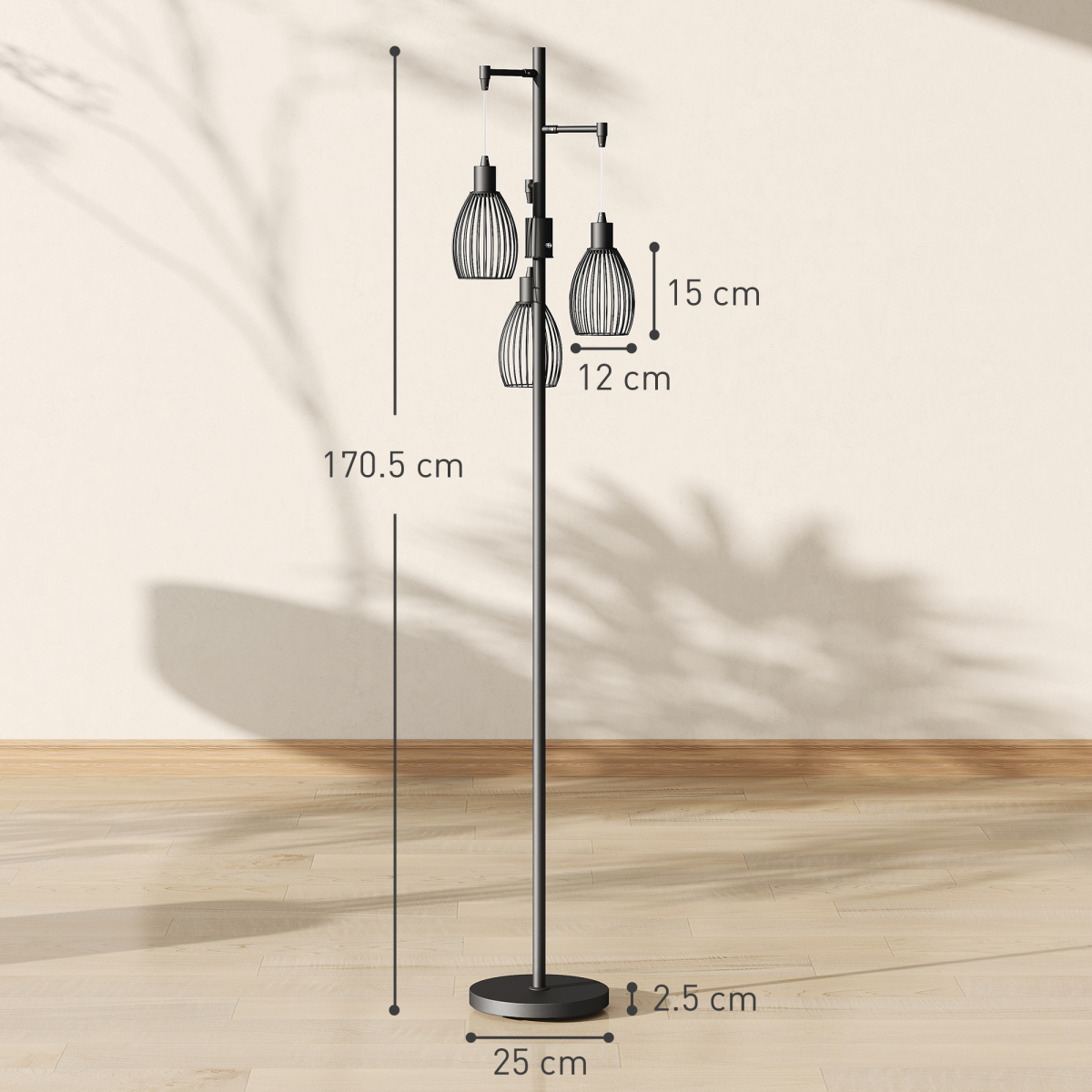 Industrial Floor Lamp - Black
