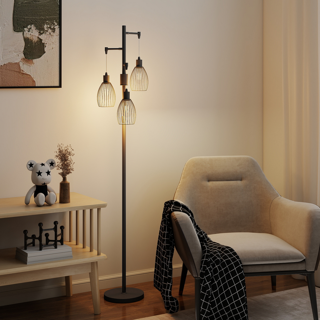 Industrial Floor Lamp - Black