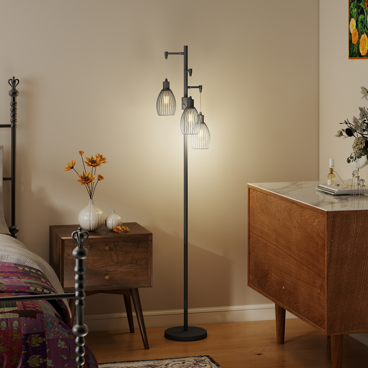 Industrial Floor Lamp - Black