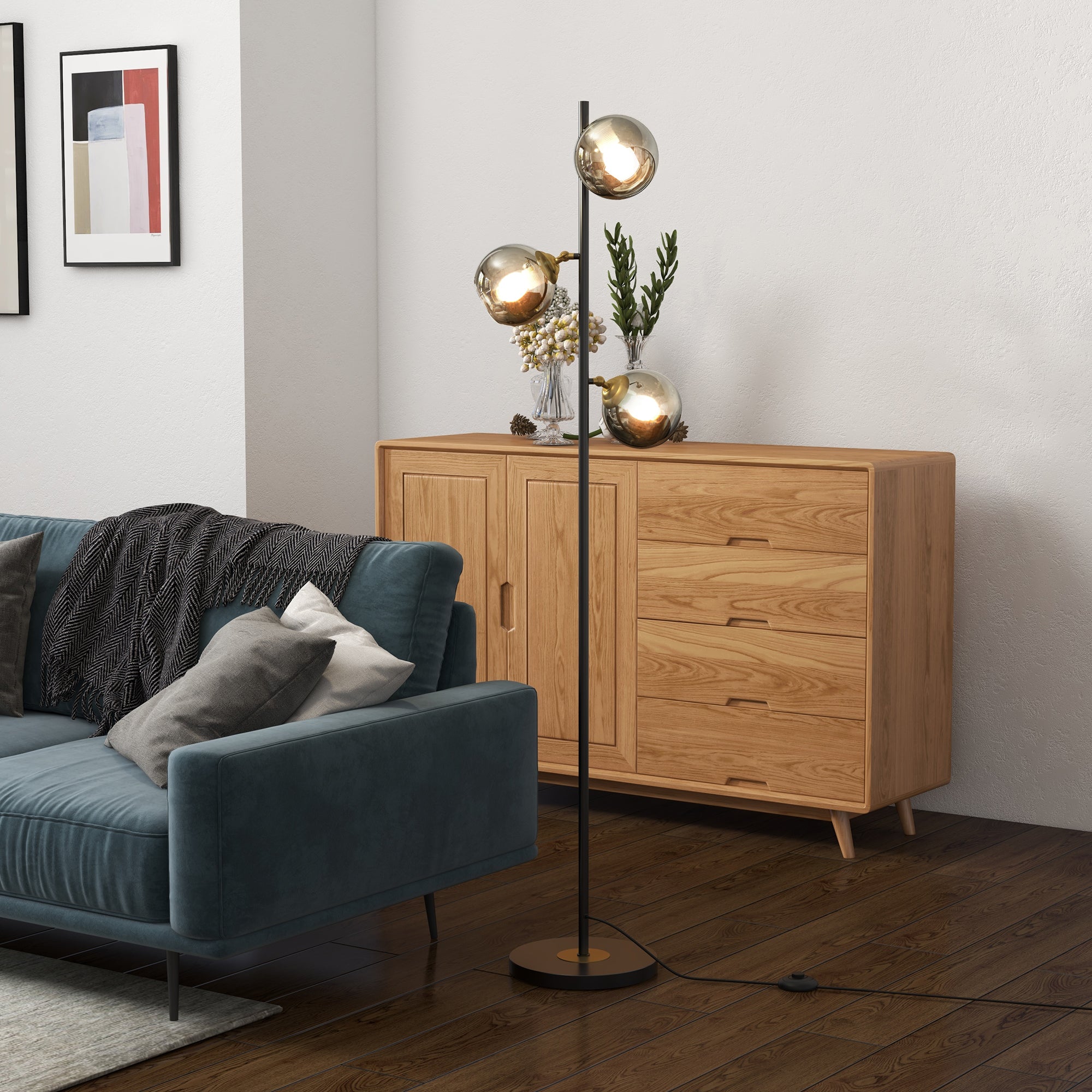 Tree Floor Lamp with 3 Lights