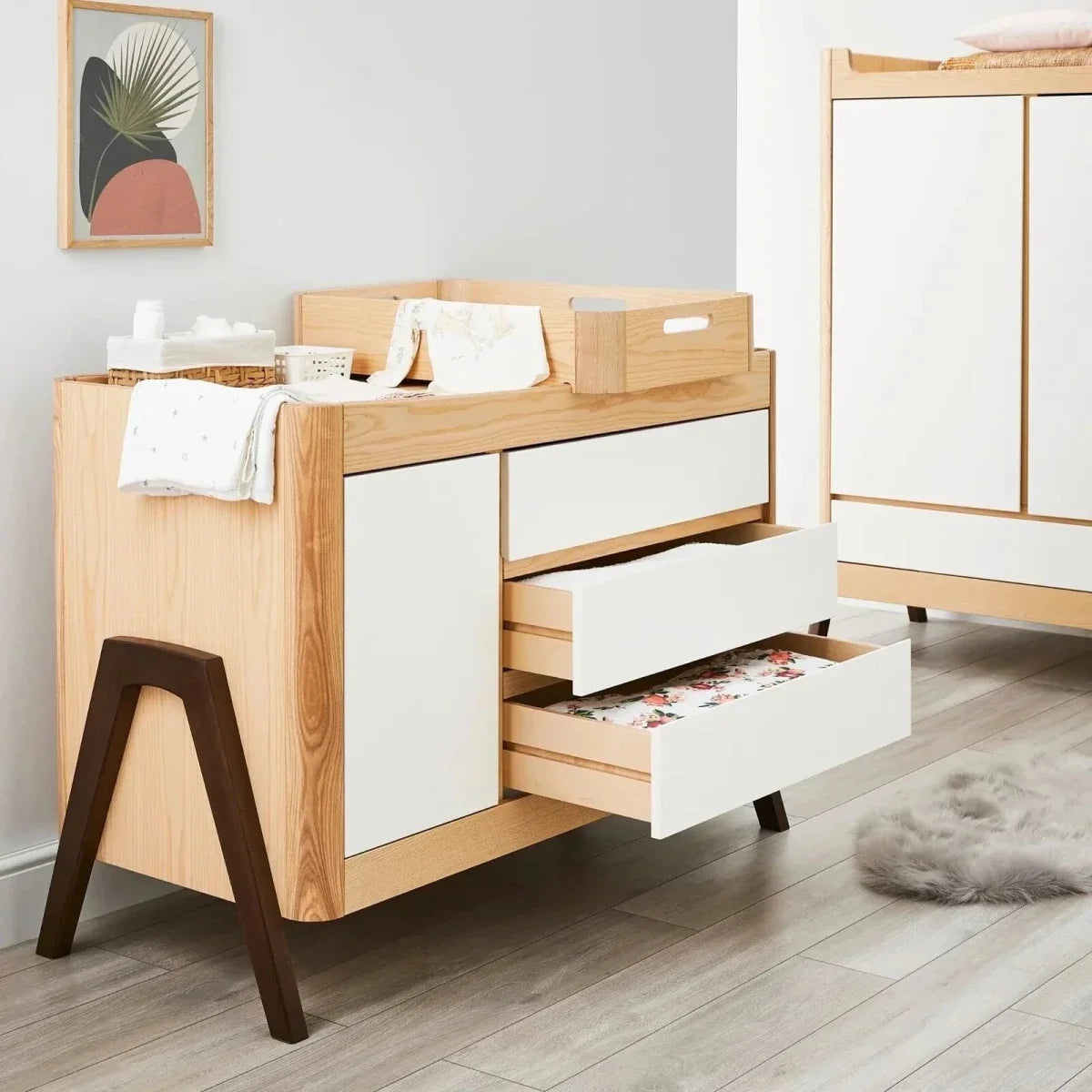 Gaia Baby Hera 2 Piece Room Set - Natural/Walnut