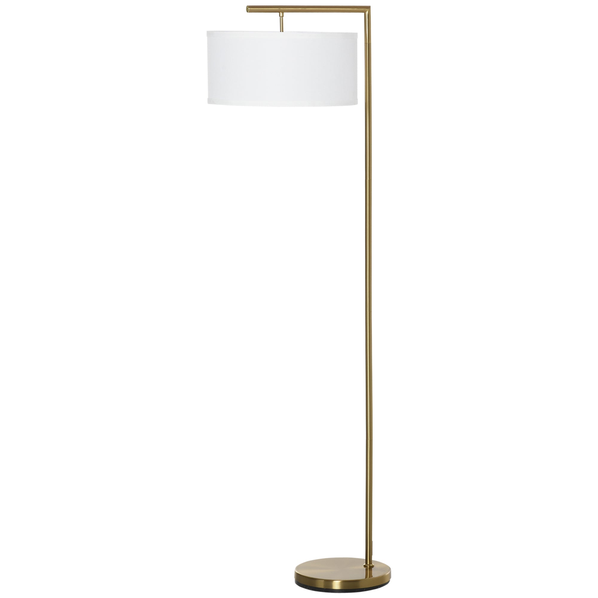 Floor Lamp with Linen Lampshade