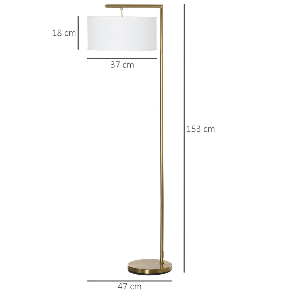 Floor Lamp with Linen Lampshade