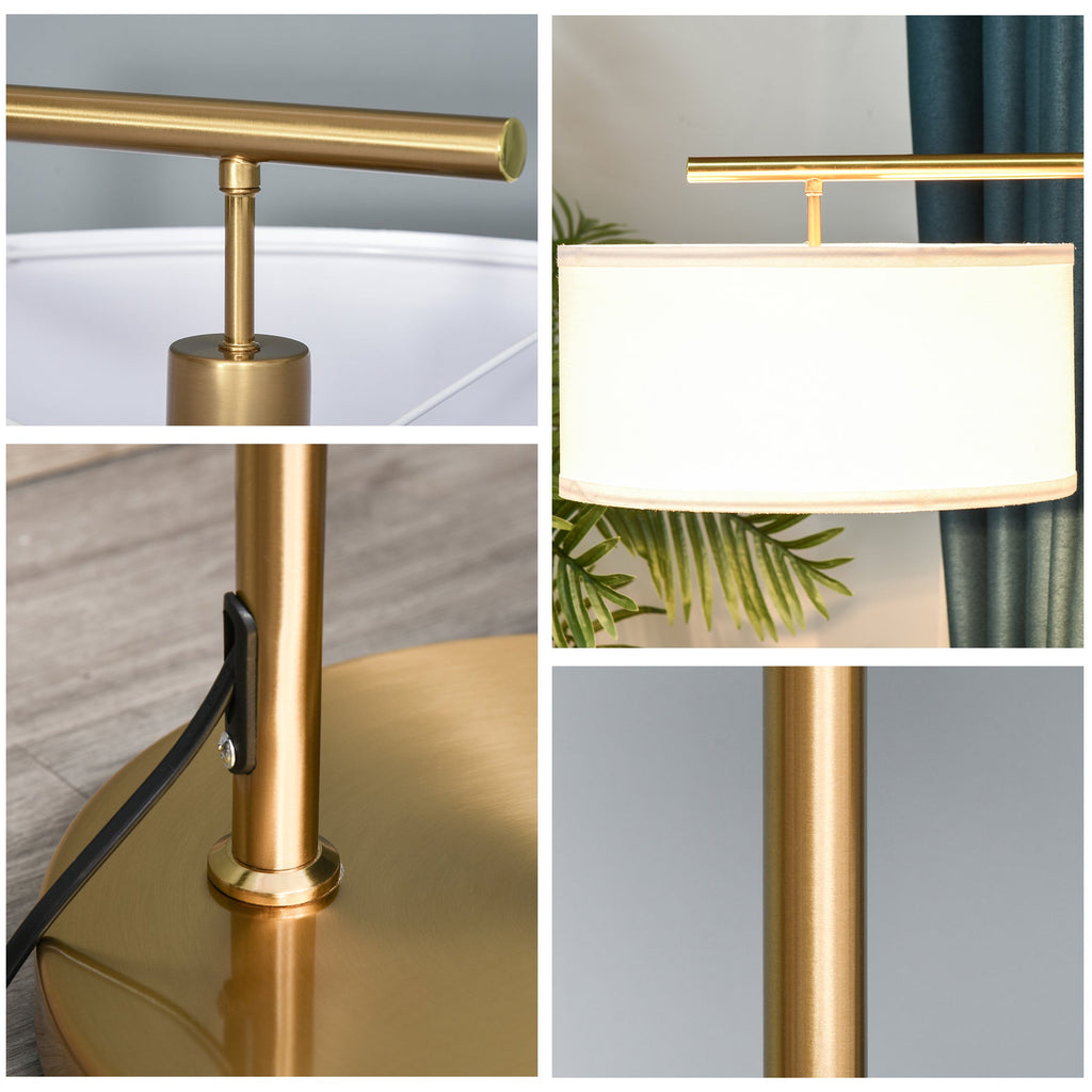 Floor Lamp with Linen Lampshade