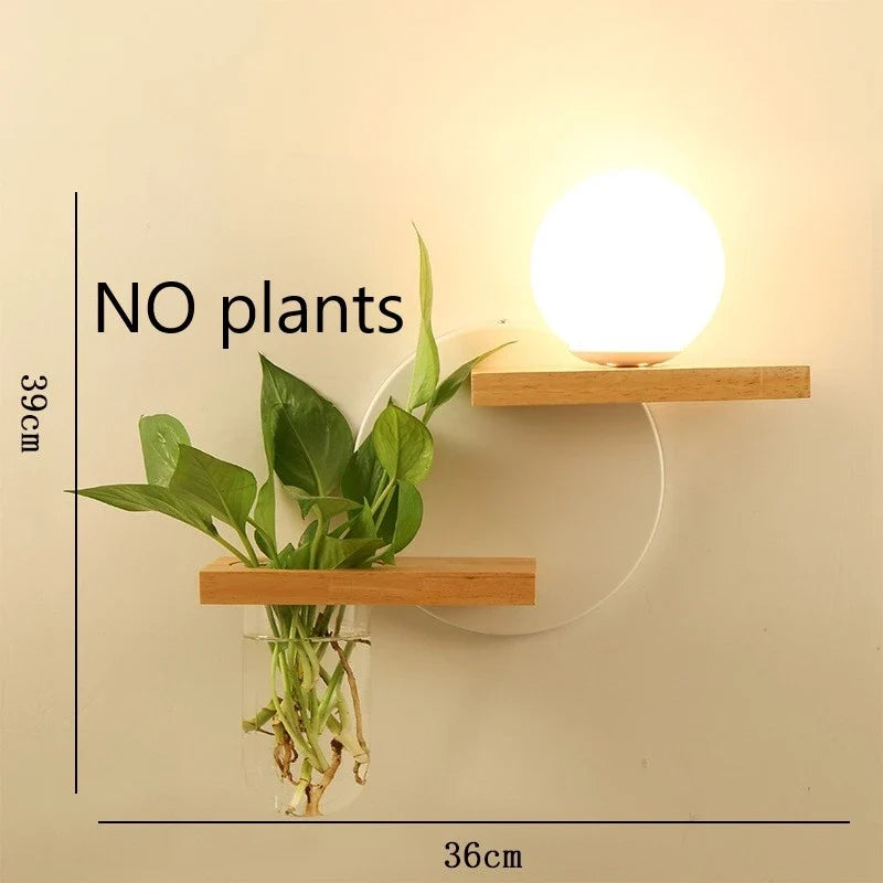 Modern Wooden LED Shelf Light