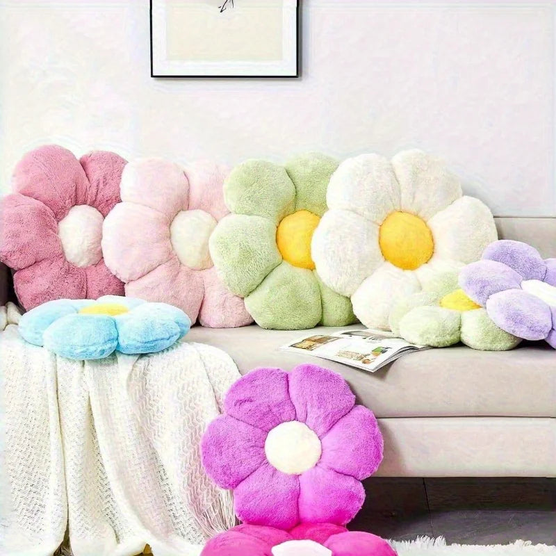Soft Floral Plush Pillow