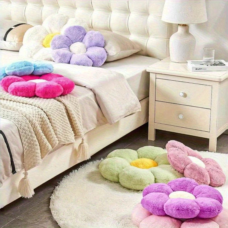 Soft Floral Plush Pillow