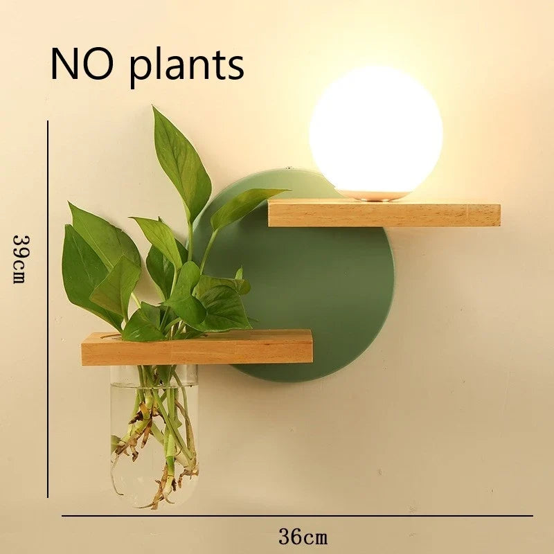 Modern Wooden LED Shelf Light