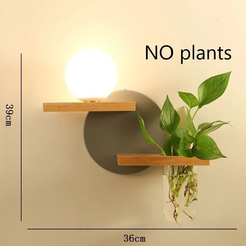 Modern Wooden LED Shelf Light