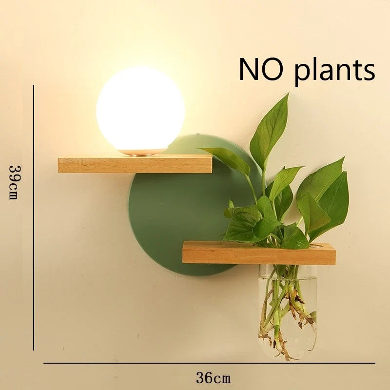 Modern Wooden LED Shelf Light