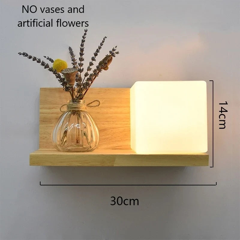 Modern Wooden LED Shelf Light