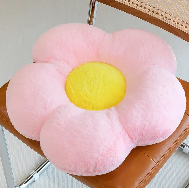 Soft Floral Plush Pillow