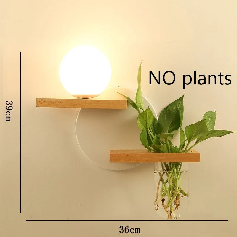 Modern Wooden LED Shelf Light