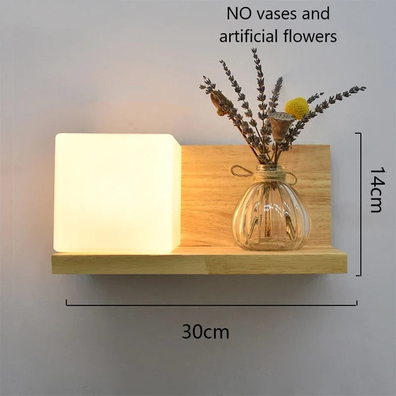 Modern Wooden LED Shelf Light