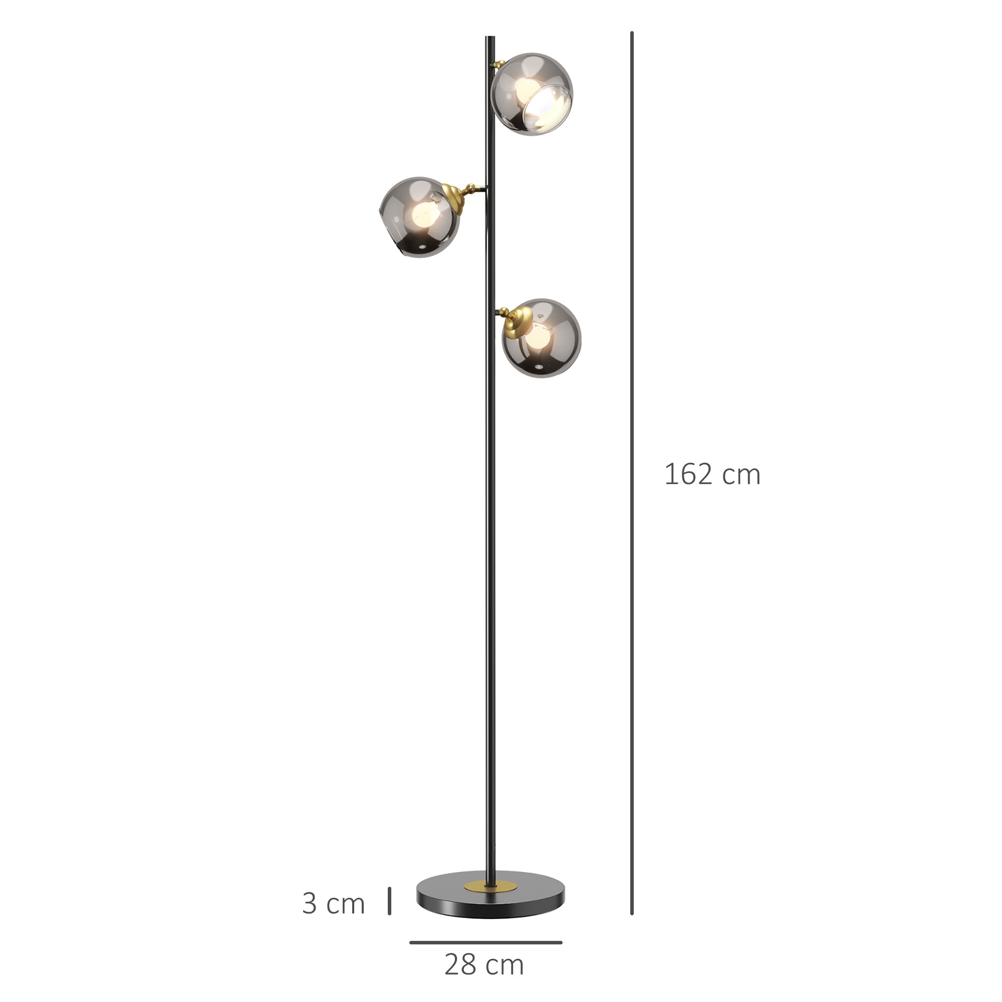 Tree Floor Lamp with 3 Lights