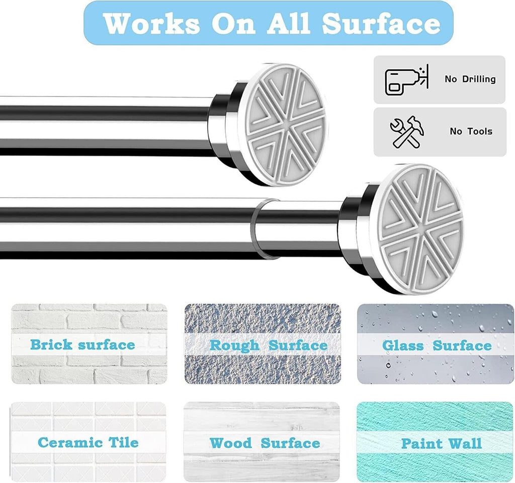 Tension Rod Shower Stainless Steel 90-160 cm