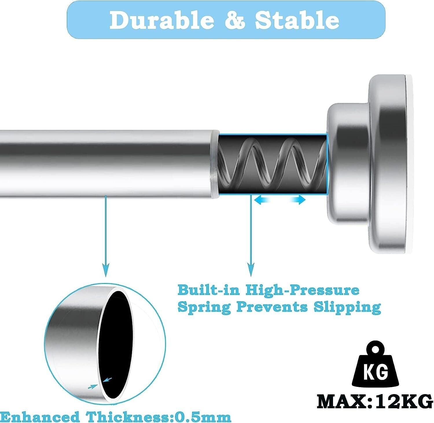 Tension Rod Shower Stainless Steel 90-160 cm