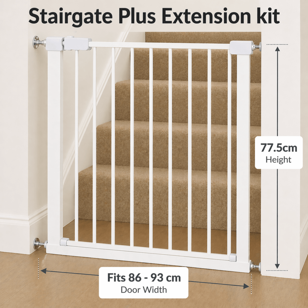 FYLO Baby Safety Stair Gate Pressure Fit Extra Wide - White