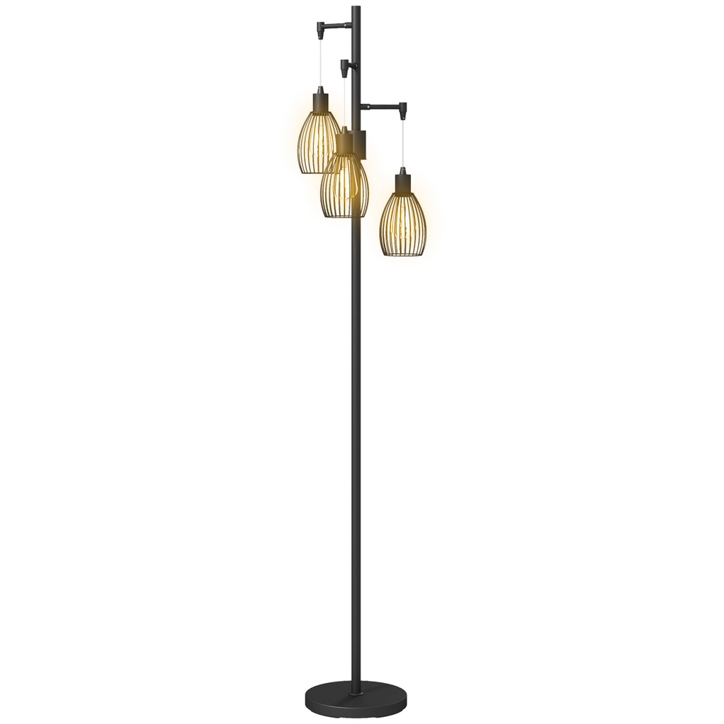 Industrial Floor Lamp - Black