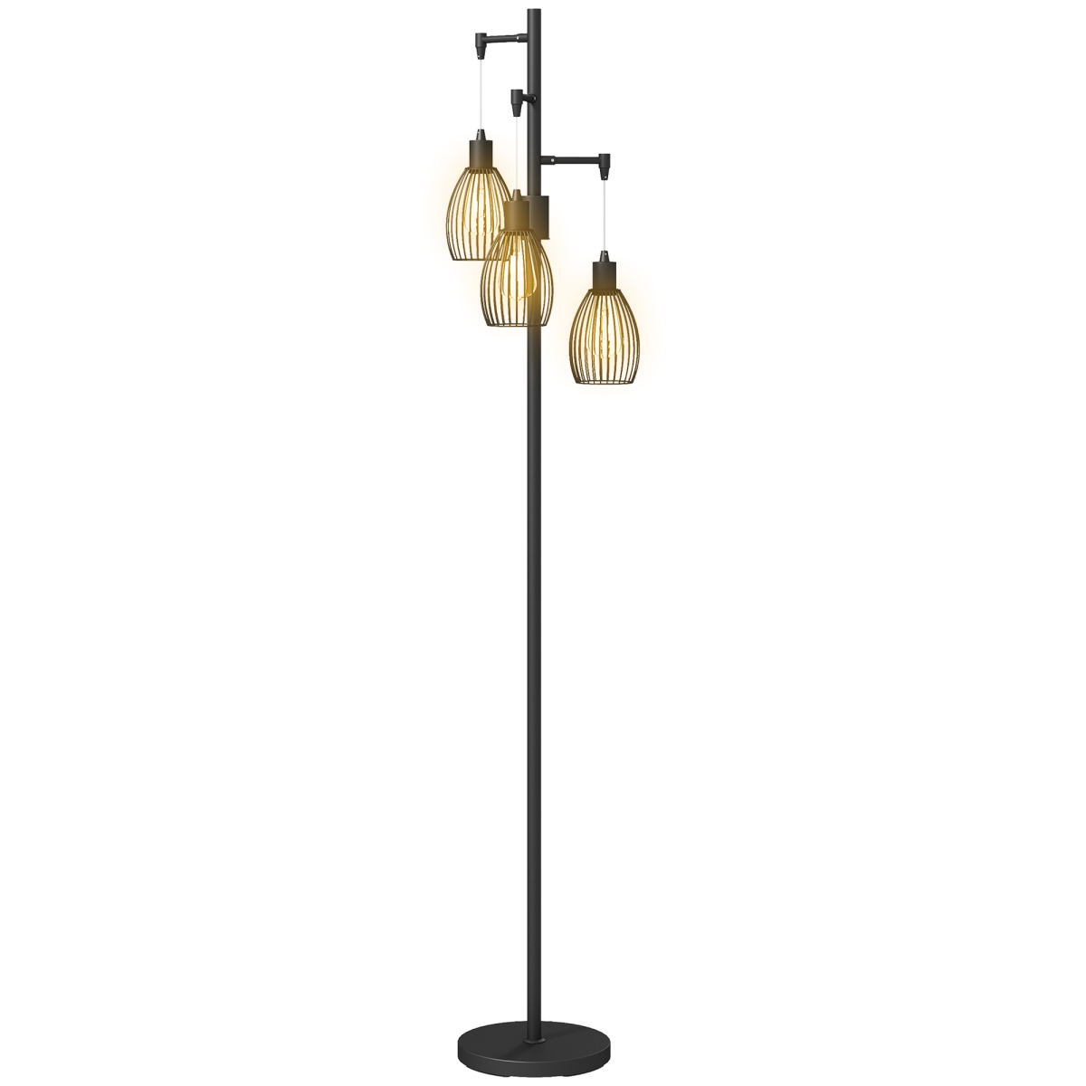 Industrial Floor Lamp - Black