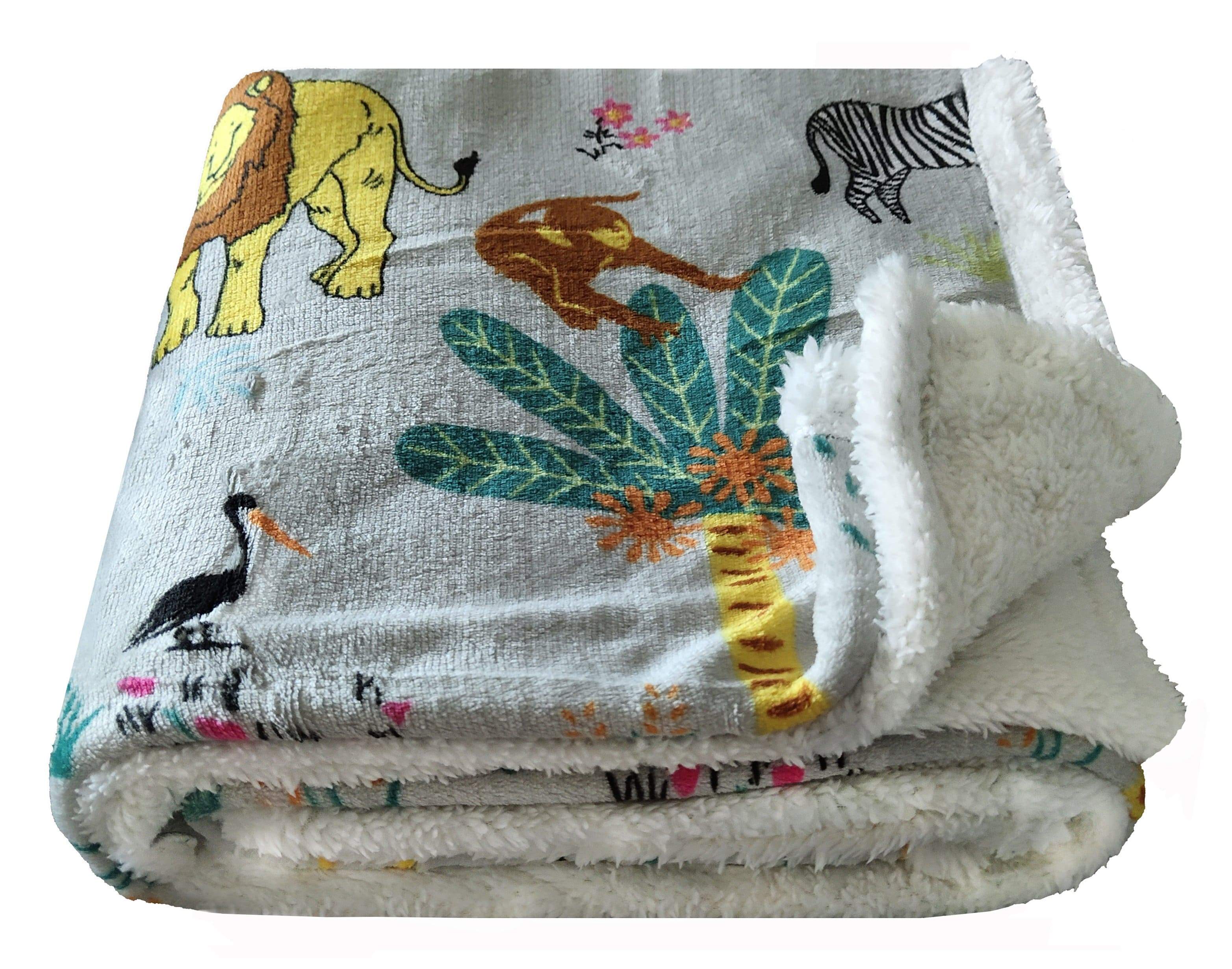 OLIVIA ROCCO Animal Kingdom Kids Teddy Fleece Bedding Set